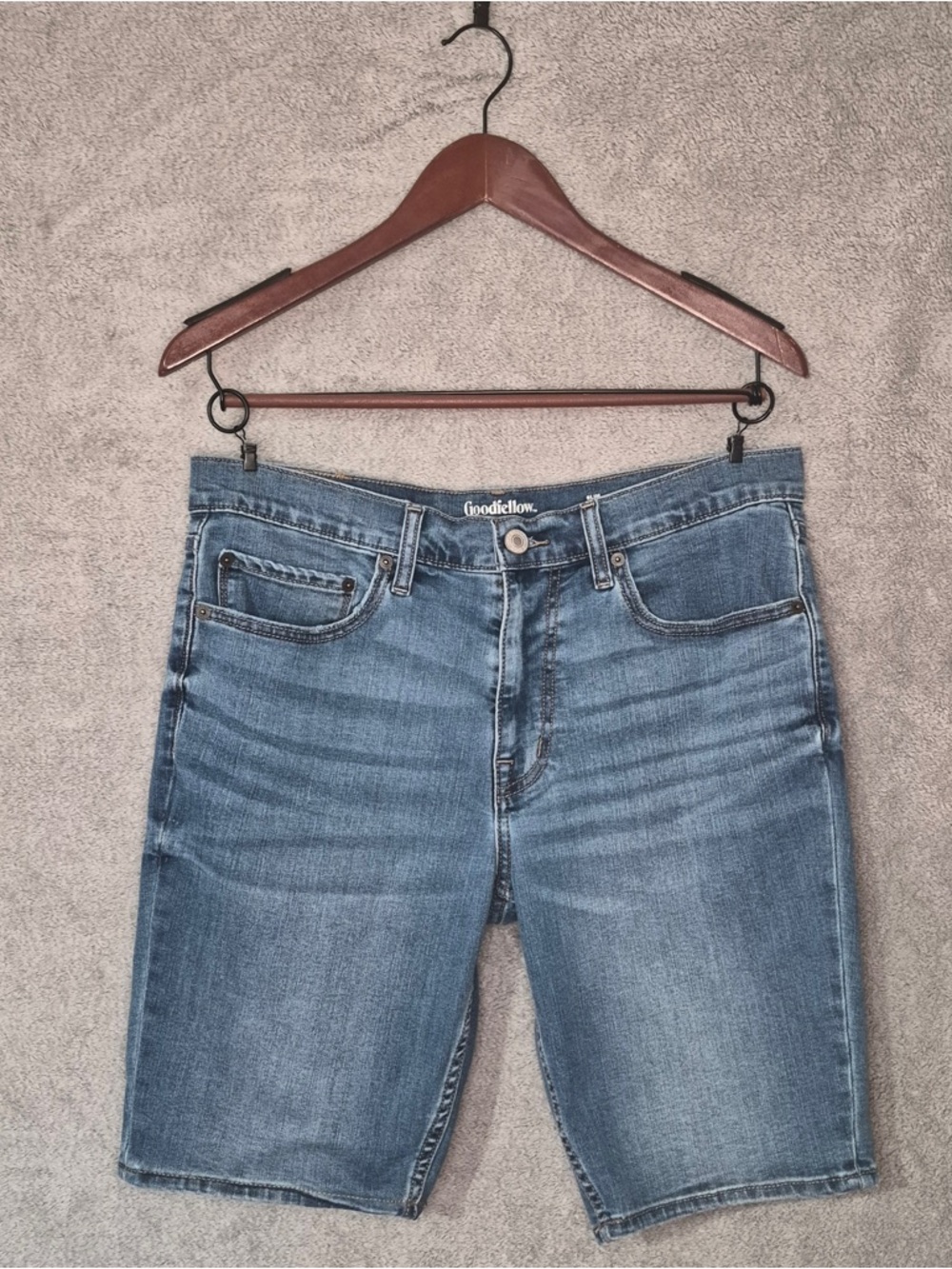 Goodfellow & Co Men’s Mid Blue Denim Bermuda Shorts